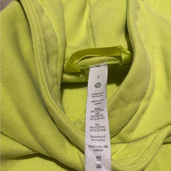 Lululemon Athletica Neon Yellow Hoodie - Picture 3 of 5